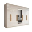 Ver imagem 2 de Guarda-roupa Casal com Espelho 8 Portas 4 Gavetas Paris 