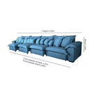 Ver imagem 2 de Sofá Magnífico Retrátil e Reclinável 10 Lugares 4,00m com Almofadas Soltas Linho Premium | de Casa D