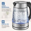 Ver mais imagens de Chaleira Elétrica Glass View 1,7L Vidro com LED 1900W 220V Ce-19-Gi - Mondial