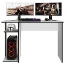 Ver imagem 2 de Mesa Gamer Essence Play Moderno MDP 108cm Branco e Preto Milani Movelaria