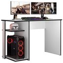 Ver imagem 1 de Mesa Gamer Essence Play Moderno MDP 108cm Branco e Preto Milani Movelaria