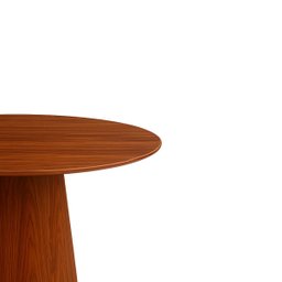 Mesa de Jantar Cone Redonda 80 Cm Tampo e Base Madeira Pau Ferro - 2