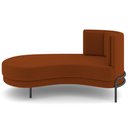 Ver imagem 7 de Chaise Longue Divã 164cm Braço Esquerdo Logus D06 Veludo Telha - Mpozenato