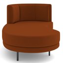 Ver imagem 6 de Chaise Longue Divã 164cm Braço Esquerdo Logus D06 Veludo Telha - Mpozenato