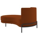 Ver imagem 5 de Chaise Longue Divã 164cm Braço Esquerdo Logus D06 Veludo Telha - Mpozenato