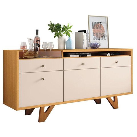Buffet Ambiente Soft Cinamomo Off White - Hb Móveis