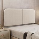 Ver imagem 3 de Cabeceira Painel Orgânico Cama Box Casal Padrão Aira 140cm Dobrável Bouclé Bege - Desk Design