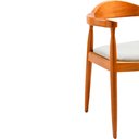 Ver imagem 5 de Cadeira para Mesa de Jantar Mady 64cm Madeira Maciça com Braço | Linho Off White - Sallar Home