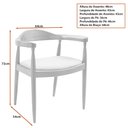 Ver imagem 4 de Cadeira para Mesa de Jantar Mady 64cm Madeira Maciça com Braço | Linho Off White - Sallar Home