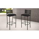 Ver imagem 1 de Kit 2 Banquetas com Encosto de 75cm:preto/preto