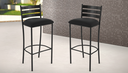 Ver imagem 1 de Kit 2 Banquetas com Encosto de 75cm:preto/preto