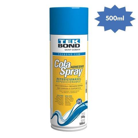 Cola Spray Reposicionável Multiuso Secagem Rápida 500ml - Tekbond