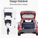 Ver imagem 3 de Carrinho Roller Camping Praia Dobrável até 100 Kg Bask