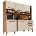Ver imagem 1 de Cozinha Completa Amanda 6 Portas 2 Gavetas MDF-MDP 182cm Cinamomo Arenas Tudo de Móveis