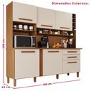 Ver imagem 7 de Cozinha Completa Amanda 6 Portas 2 Gavetas MDF-MDP 182cm Cinamomo Arenas Tudo de Móveis