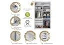 Ver imagem 6 de Guarda Roupa Solteiro 100% MDF BP com 2 Portas Espelho Zermatt Bege