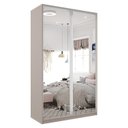 Ver mais imagens de Guarda Roupa Solteiro 100% MDF BP com 2 Portas Espelho Zermatt Bege