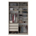 Ver imagem 4 de Guarda Roupa Solteiro 100% MDF BP com 2 Portas Espelho Zermatt Bege