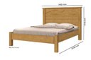 Ver imagem 3 de Cama Lio Casal 100% Mdf com Estrado em Madeira Cor Nature Ja
