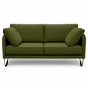 Ver imagem 5 de Sofá Sala de Estar Atena Fixo Pés de Ferro 234cm 4 Lugares Bouclê Verde Claro M1 - Monari Design