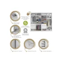 Ver imagem 7 de Guarda Roupa Casal 100% MDF BP com 3 Portas Espelho Zermatt