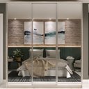 Ver imagem 3 de Guarda Roupa Casal 100% MDF BP com 3 Portas Espelho Zermatt