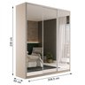 Guarda Roupa Casal 100% MDF BP com 3 Portas Espelho Zermatt - 4