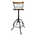 Ver imagem 3 de Banqueta Bistrô Regulável Ferro e Madeira