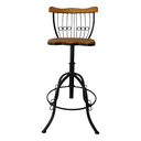 Ver imagem 2 de Banqueta Bistrô Regulável Ferro e Madeira