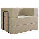 Ver imagem 1 de Poltrona Cama Modular 90 Cm Monaco Linho Bege Vconcept Bege