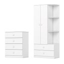 Ver imagem 1 de Jogo de Quarto Infantil Labirinto Guarda Roupa e Cômoda Branco - Henn