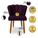 Ver imagem 5 de Kit 02 Cadeiras para Mesa de Jantar Flor Pés Palito Balaqui Decor Roxo