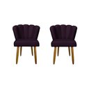 Ver imagem 1 de Kit 02 Cadeiras para Mesa de Jantar Flor Pés Palito Balaqui Decor Roxo