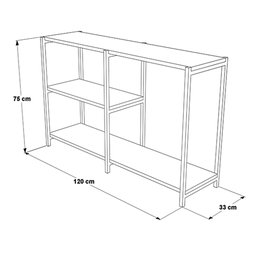 Aparador Industrial Artesania Preto 120cm - 3