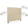 Cabeceira Estofada Cama Box Queen Carla 160cm Linho:bege - 4