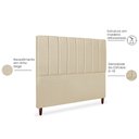 Ver imagem 4 de Cabeceira Estofada Cama Box Queen Carla 160cm Linho:bege