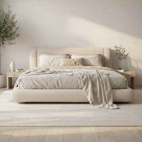 Cama Casal 138x188 Cloud - Linho/Vanilla