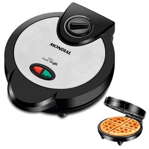 Máquina de Waffle Mondial Pratic 1200w Preto Inox Gw-01 220v