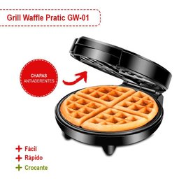 Máquina de Waffle Mondial Pratic 1200w Preto Inox Gw-01 220v - 7