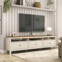 Ver imagem 1 de Rack para TV até 75 Polegadas MDF 210cm Pés em Madeira Maciça Tampo Ananda CabeCasa MadeiraOriginals
