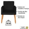 Poltrona Decorativa para Sala de Espera Comercial Tecido Suede Base de Madeira Pés Palito - 4