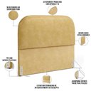 Ver imagem 4 de Cabeceira Cama Box Queen 160cm Orgânica Lanna W01 Couríssimo Fendi - Lyam Decor