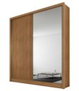 Ver imagem 2 de Guarda Roupa Solteiro com Espelho Mdf 3 Gavetas - Toledo-cumaru - Móveis Novo Horizonte