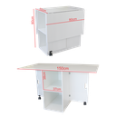 Ver imagem 3 de Mesa Dobrável para Corte de Tecidos - Cor Branco - Cód. 704