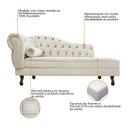 Ver imagem 6 de Kit Diva Recamier Juliana 160cm Lado Direito e 01 Poltrona Classic Suede Bege - Amarena Móveis