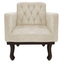Ver mais imagens de Kit Diva Recamier Juliana 160cm Lado Direito e 01 Poltrona Classic Suede Bege - Amarena Móveis