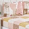Kit Edredom Rosê Estampado Patchwork King Size + Jogo de Cama - 6 Peças - 4