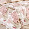 Kit Edredom Rosê Estampado Patchwork King Size + Jogo de Cama - 6 Peças - 5