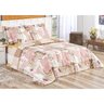 Kit Edredom Rosê Estampado Patchwork King Size + Jogo de Cama - 6 Peças - 7