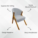 Ver imagem 3 de Poltrona Decorativa para Sala You Bouclé Premium Braça Amadeirada